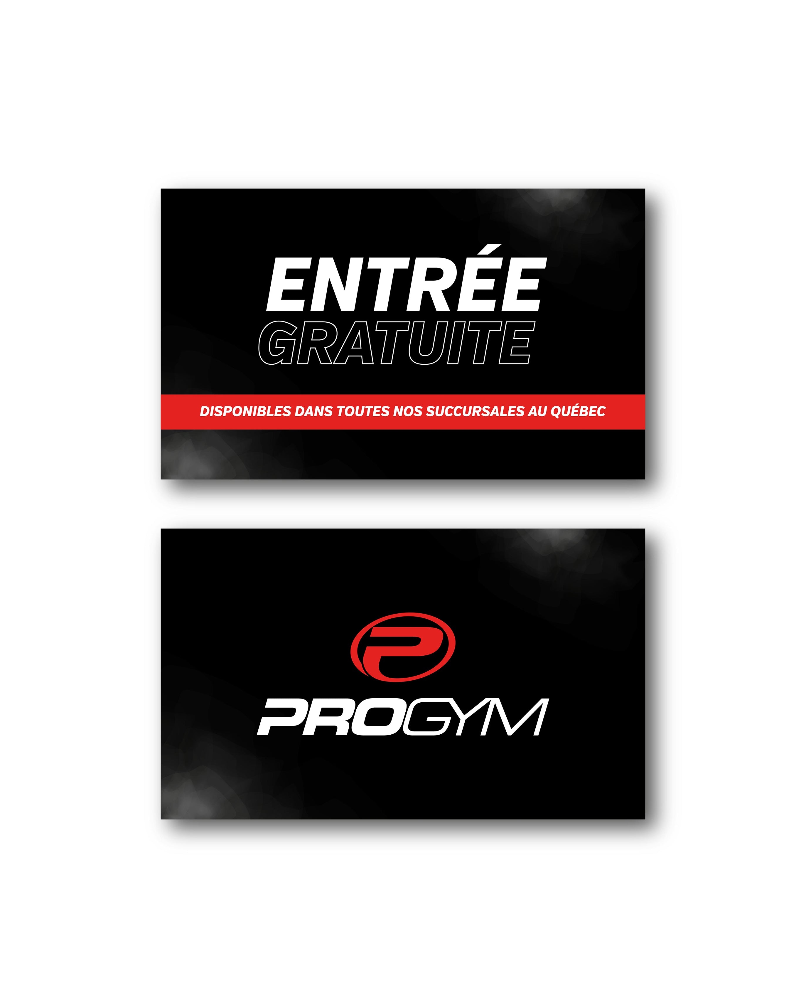 100 Cartons Entrée Gratuite ProGym