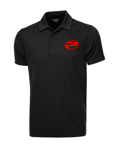 Polo noir pour homme ProGym avec logo rouge sur le cœur