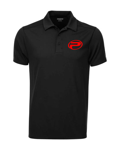 Polo noir pour homme ProGym avec logo rouge sur le cœur