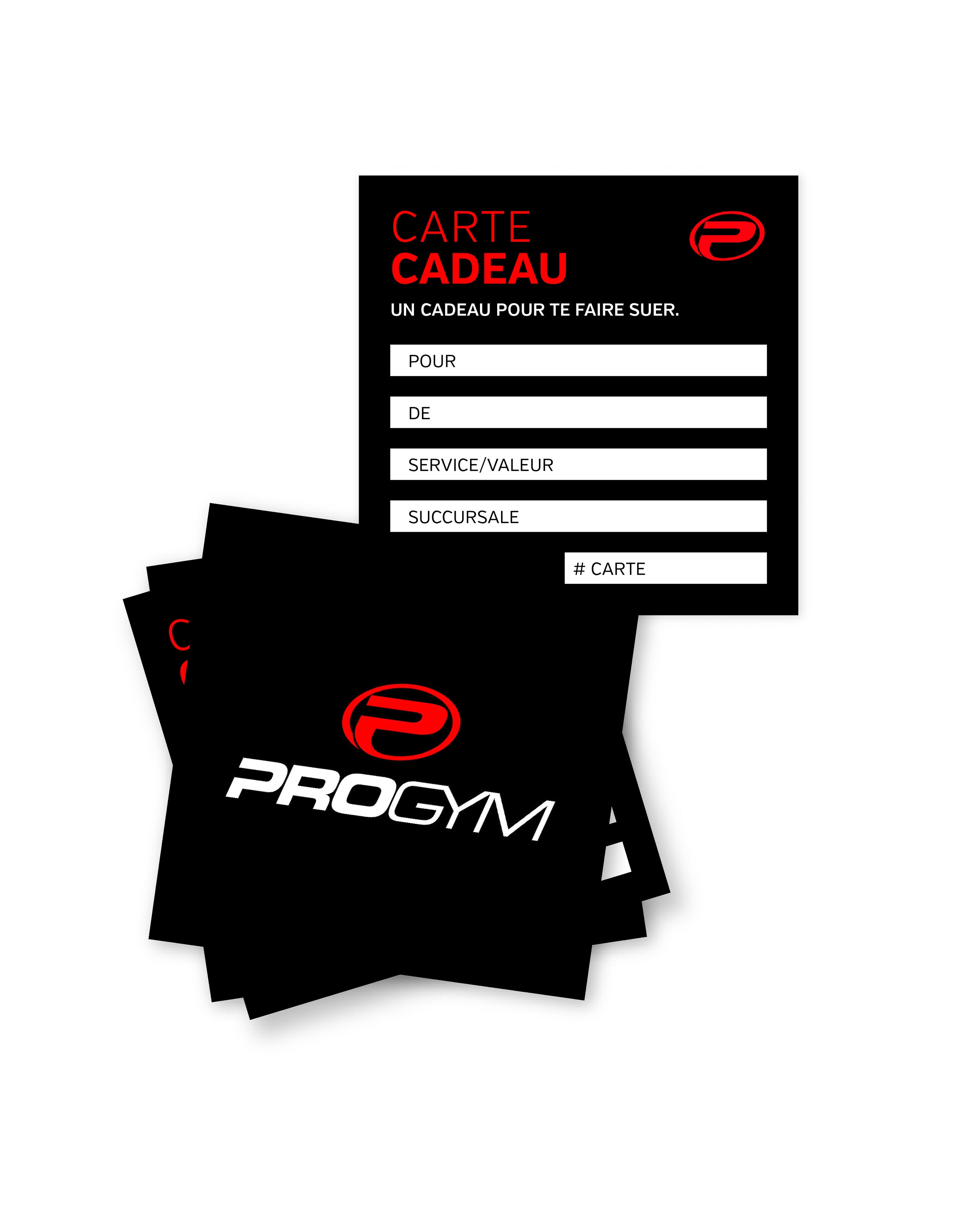100 Certificats cadeau ProGym